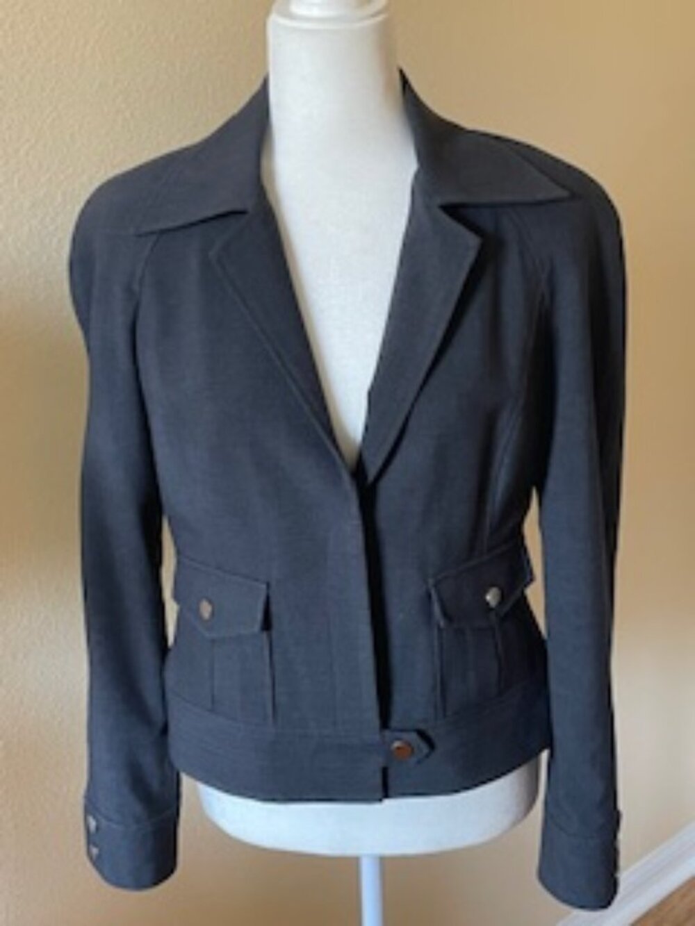 David Meister Sporty Short Grey Jacket - size 6